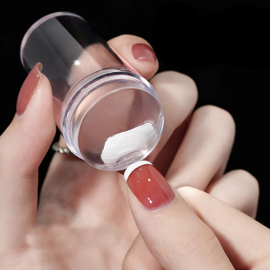 Silicone Nail Art Stamping Kit for French Manicure